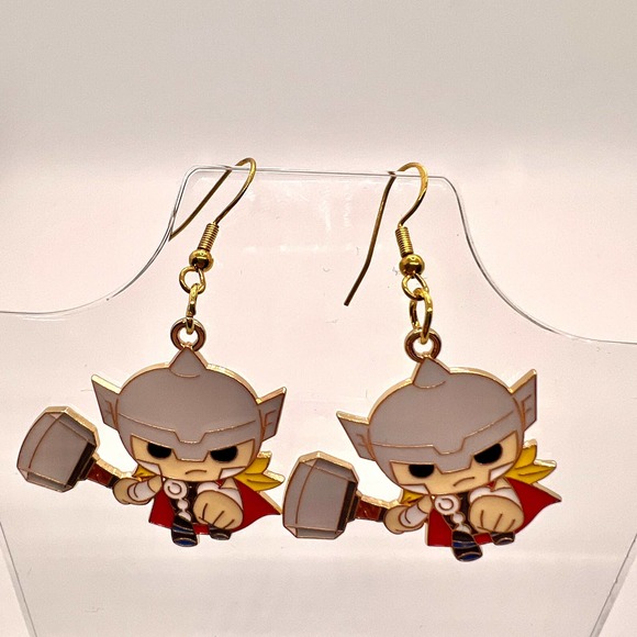 Handmade Jewelry - Thor Earrings - Super Hero Earrings - Avengers Earrings